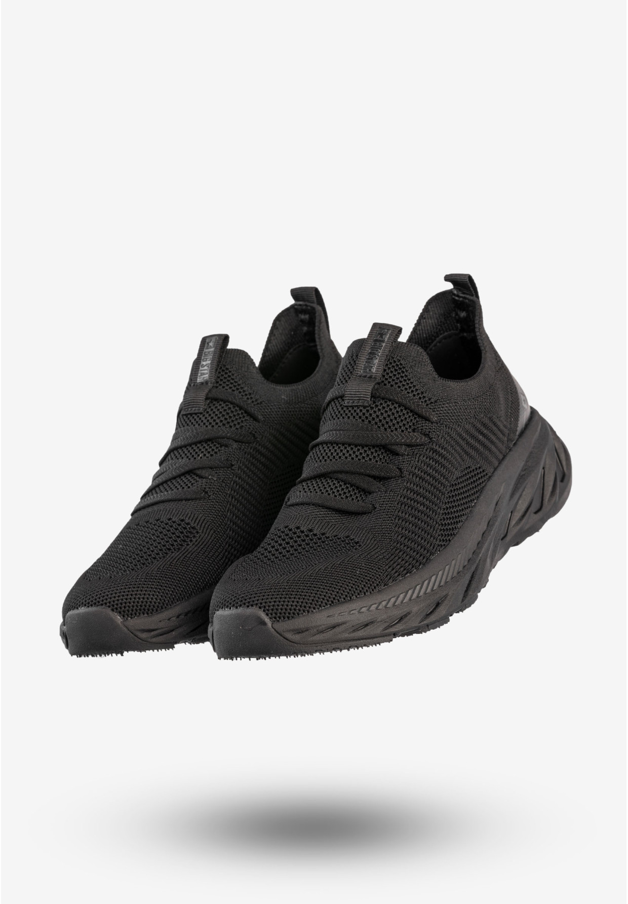 Sneakersy Damskie BIG STAR Buty Wsuwane Sportowe Czarne RR274A132