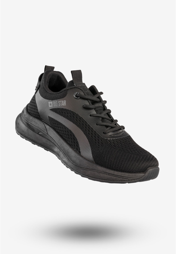 Czarne sneakersy męskie BIG STAR RR174273 z siateczkową cholewką