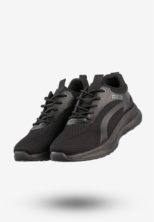 Sneakersy Męskie BIG STAR Buty Sportowe Do Biegania Czarne RR174273