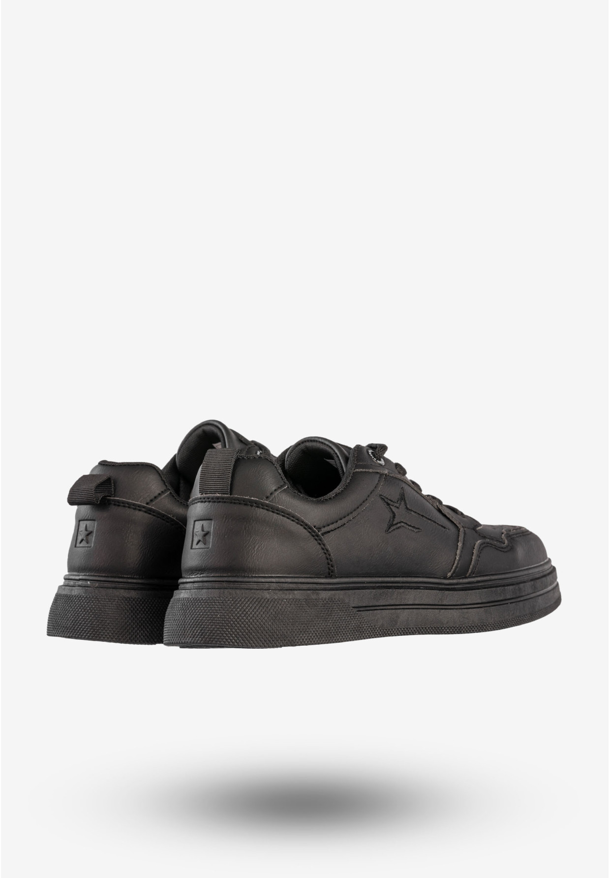 Sneakersy Męskie BIG STAR Ekoskóra Buty Sportowe Czarne RR174572