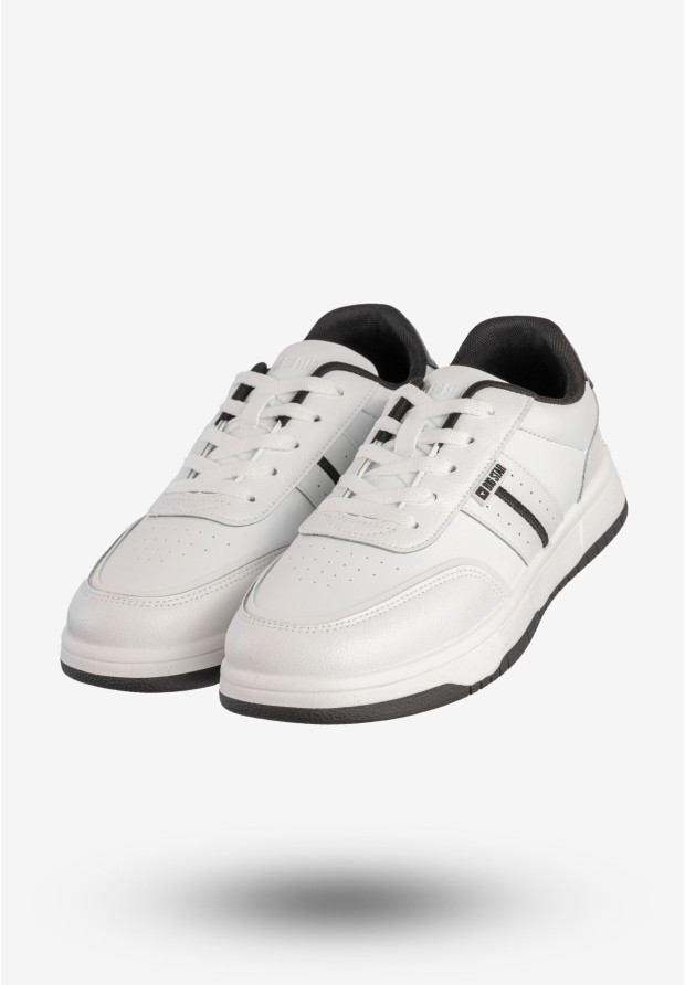 Sneakersy Męskie BIG STAR Buty Sportowe Hi-Poly System Biało Czarne RR174263