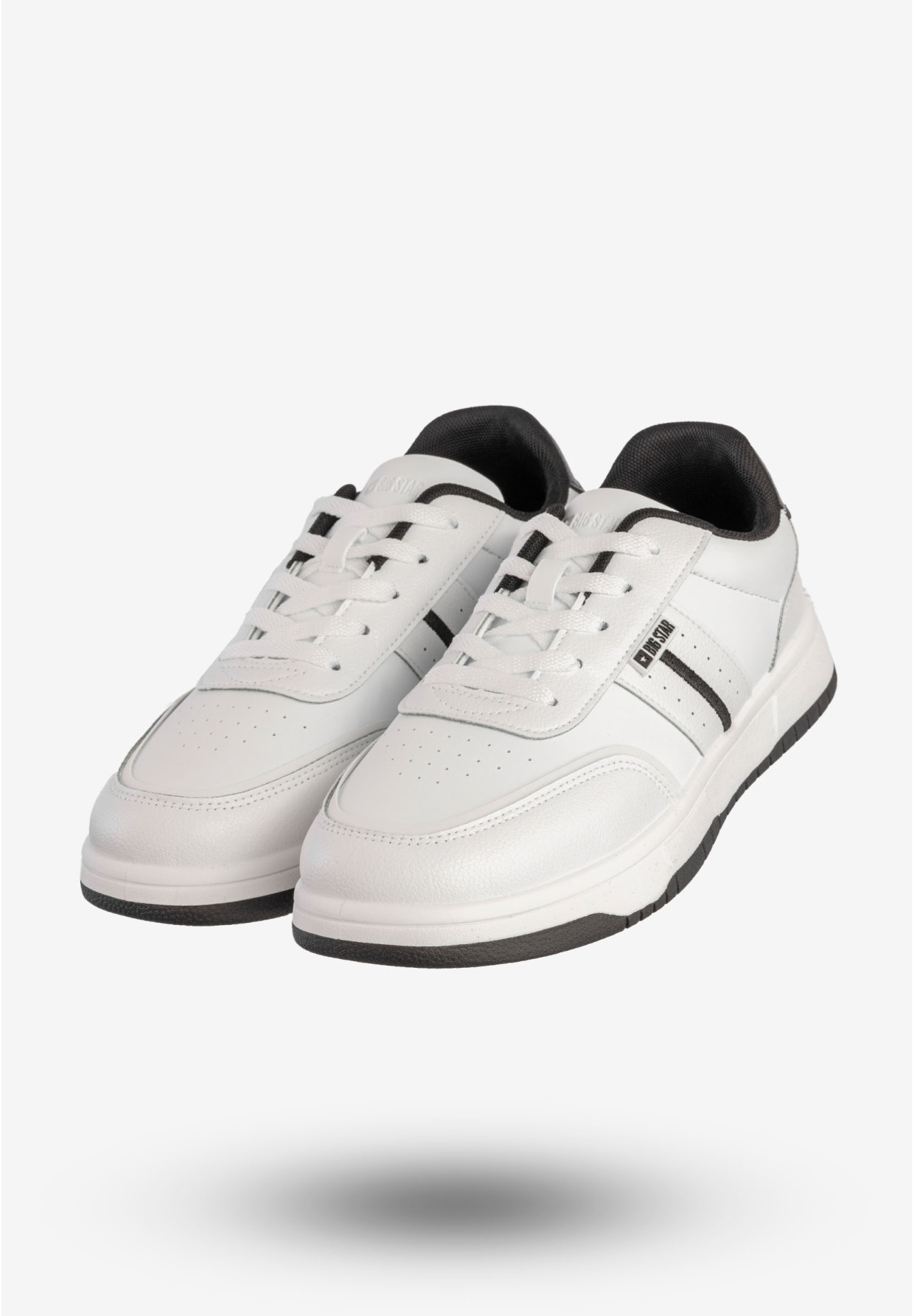 Sneakersy Męskie BIG STAR Buty Sportowe Hi-Poly System Biało Czarne RR174263