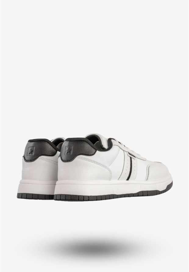 Sneakersy Męskie BIG STAR Buty Sportowe Hi-Poly System Biało Czarne RR174263