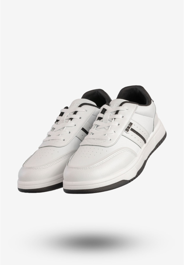 Sneakersy Męskie BIG STAR Buty Sportowe Hi-Poly System Biało Czarne RR174263