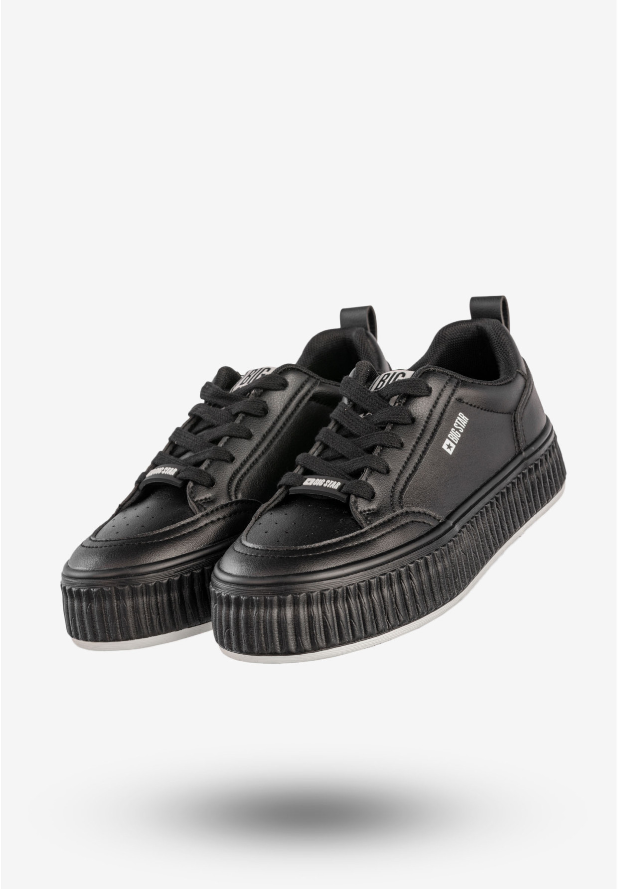 Sneakersy Damskie BIG STAR Buty Sportowe Trampki Czarne NN274255