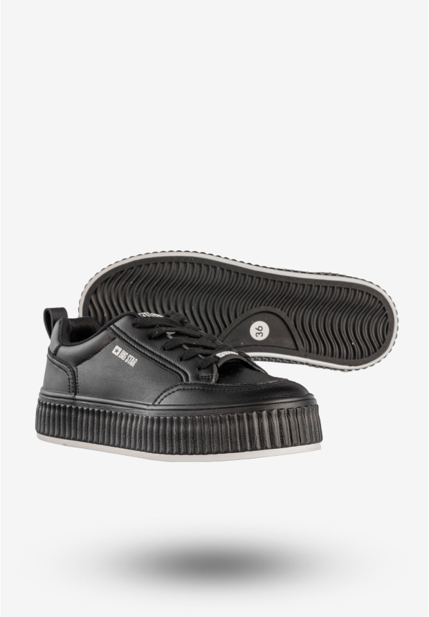 Sneakersy Damskie BIG STAR Buty Sportowe Trampki Czarne NN274255