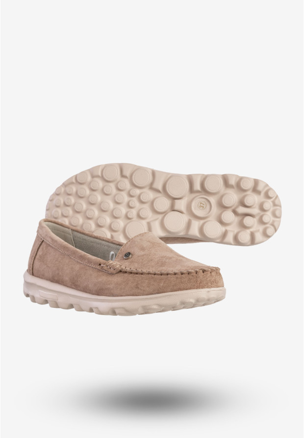 Mokasyny Damskie Skórzane Buty Półbuty Beżowe Filippo DP6751/25BE