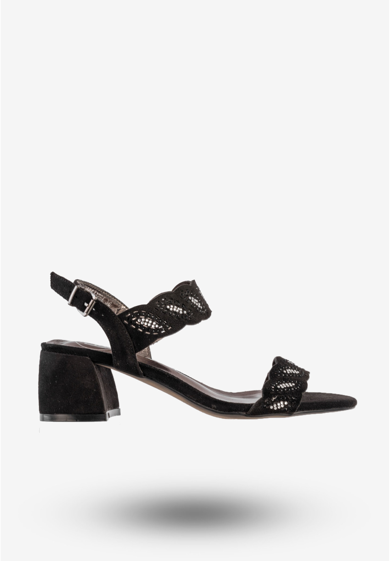 Sandały Damskie Buty Na Klocku Eleganckie Czarne Filippo DS3606/22BK