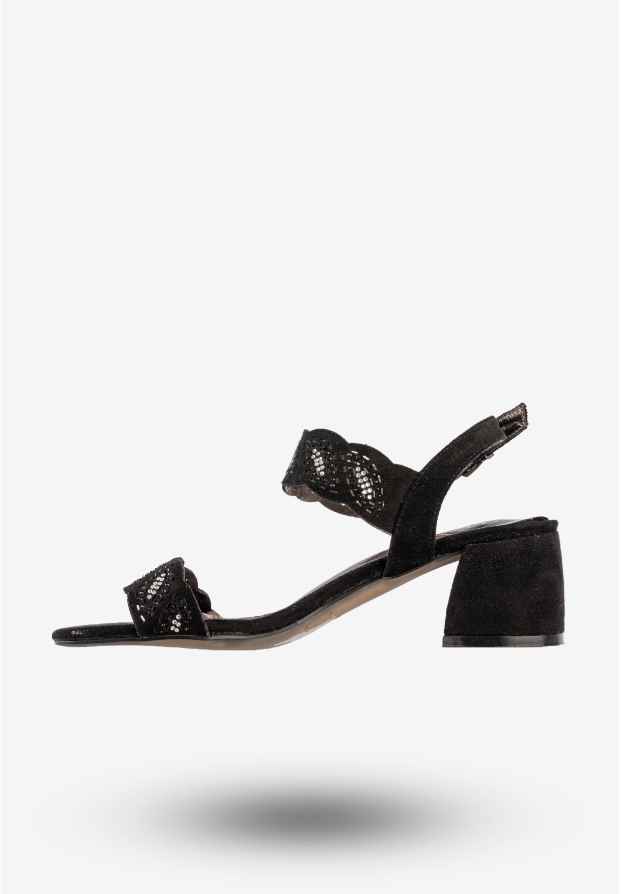 Sandały Damskie Buty Na Klocku Eleganckie Czarne Filippo DS3606/22BK