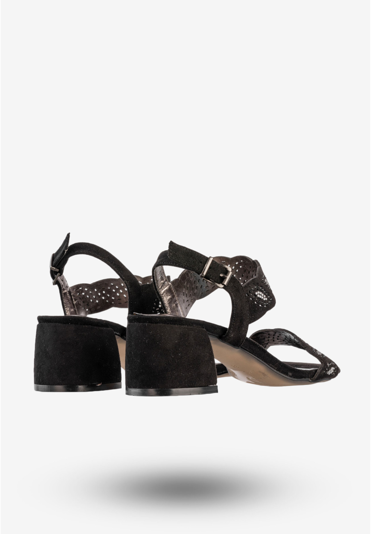 Sandały Damskie Buty Na Klocku Eleganckie Czarne Filippo DS3606/22BK