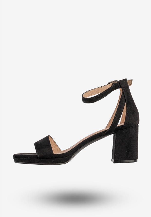 Sandały Damskie Klasyczne Buty Na Słupku Czarne Filippo DS4488/23BK