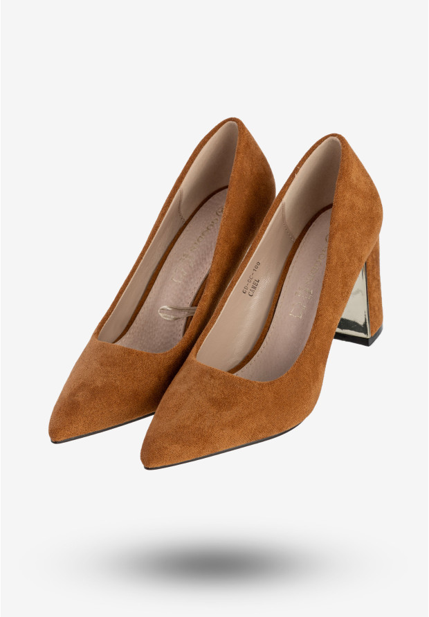 Czółenka Damskie Eleganckie Buty Na Słupku Camel Goodin GD-OG-100