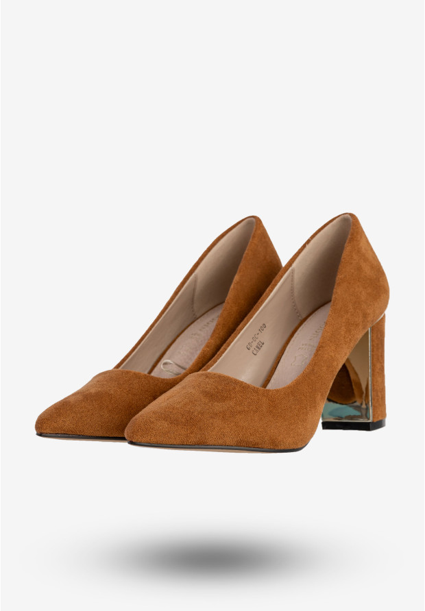Czółenka Damskie Eleganckie Buty Na Słupku Camel Goodin GD-OG-100