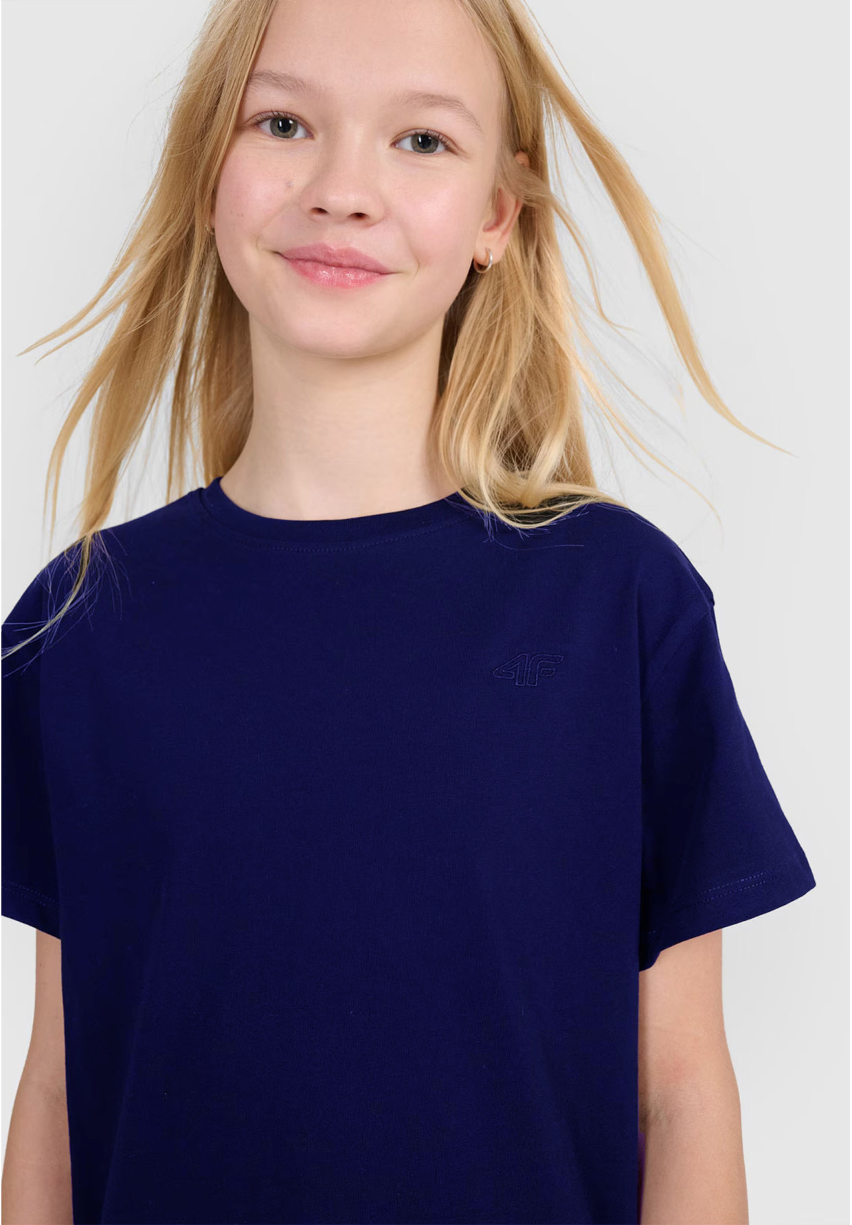 Koszulka Dziewczęca 4F T-shirt Granatowa 4FJWMM00TTSHF2332