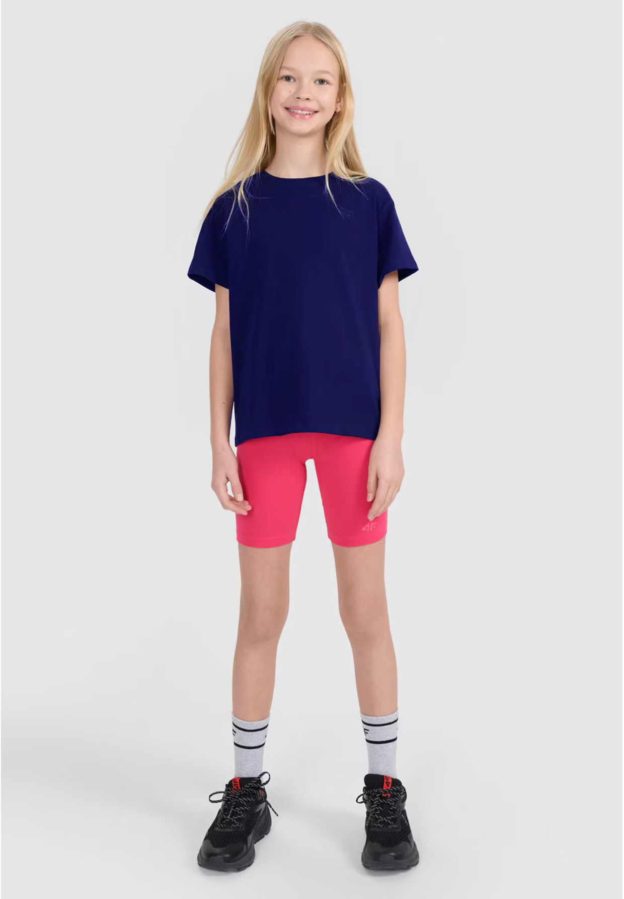 Koszulka Dziewczęca 4F T-shirt Granatowa 4FJWMM00TTSHF2332