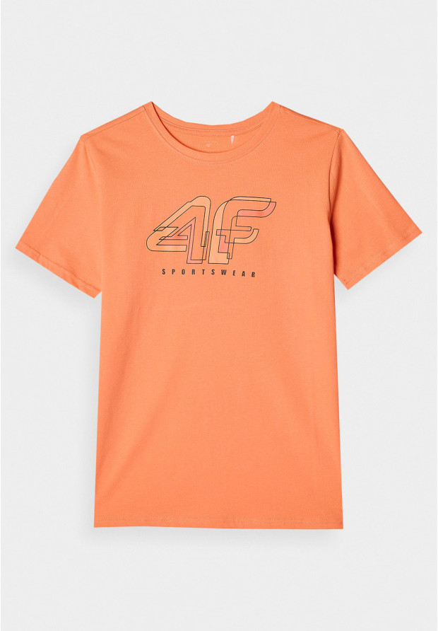 Koszulka Chłopięca 4F T-shirt Pomarańczowa 4FJRSS24TTSHM2219