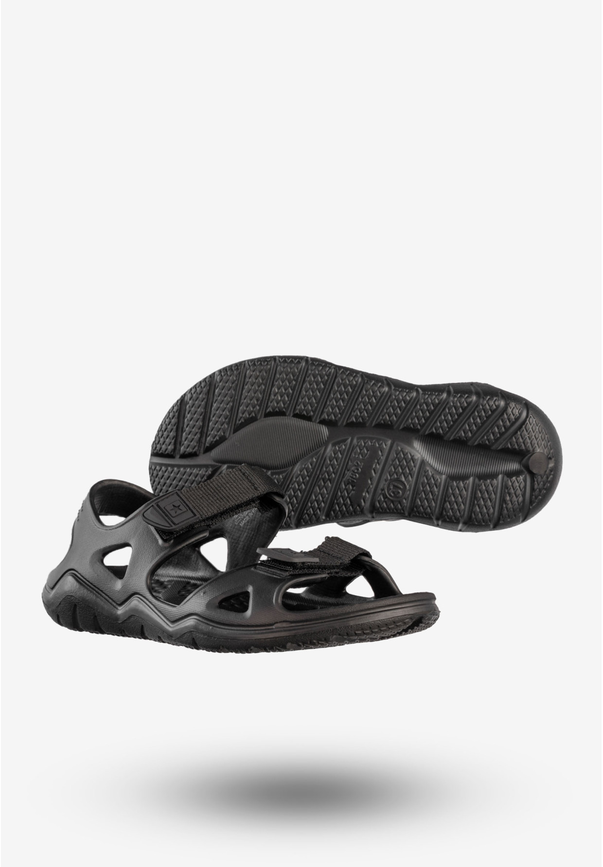 Sandały Damskie BIG STAR Klasyczne Buty Na Rzepy Czarne RR274A512