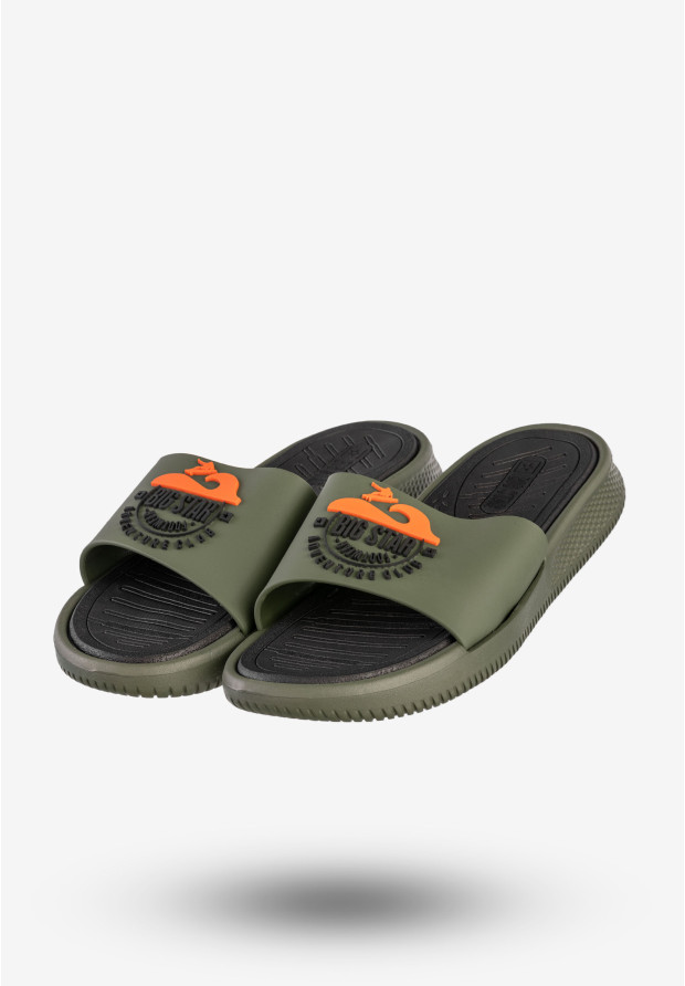 Klapki Męskie BIG STAR Sportowe Buty Zielone RR174A008