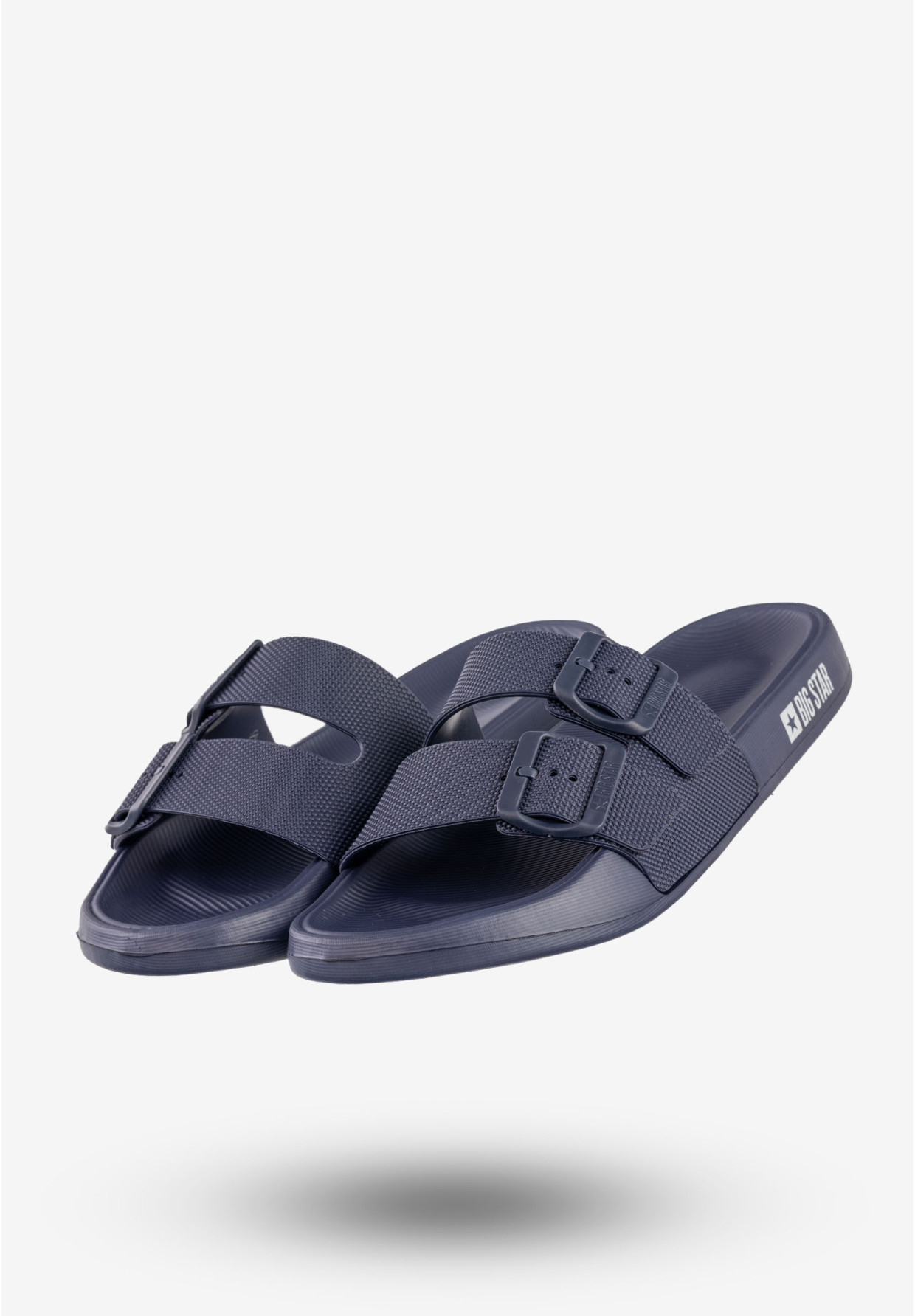 Klapki Męskie BIG STAR Sportowe Buty Z Klamrami Granatowe RR174A038