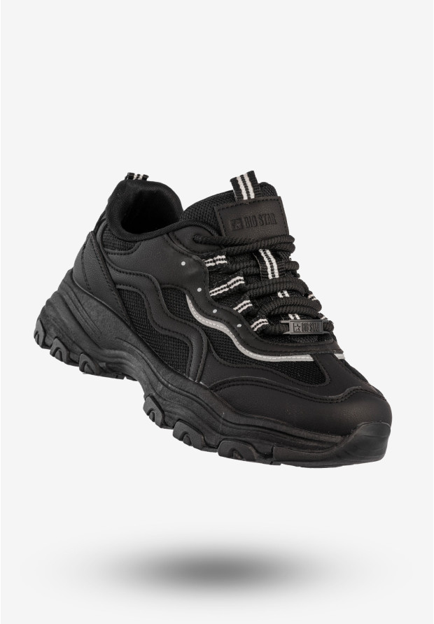 Czarne sneakersy damskie BIG STAR RR274A177