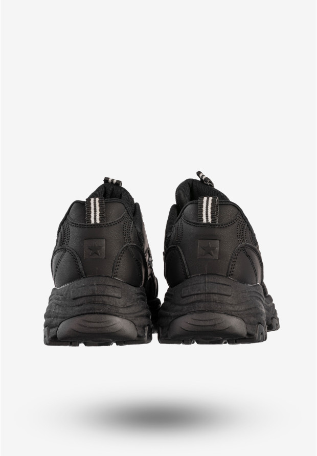 Sneakersy Damskie BIG STAR Sportowe Buty Z Odblaskami Czarne RR274A177