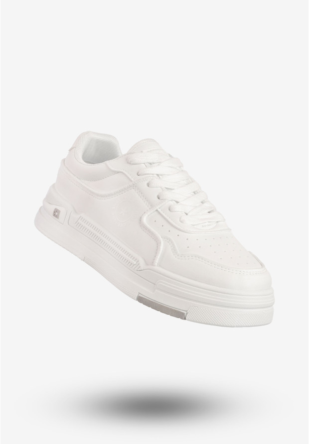 Białe sneakersy damskie BIG STAR model RR274A310 z wkładką Hi-Poly