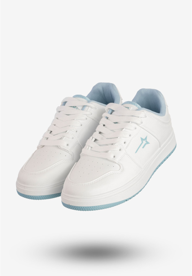 Sneakersy Damskie BIG STAR Sportowe Buty Biało Niebieskie RR274A244