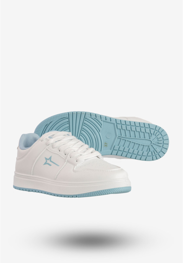 Sneakersy Damskie BIG STAR Sportowe Buty Biało Niebieskie RR274A244