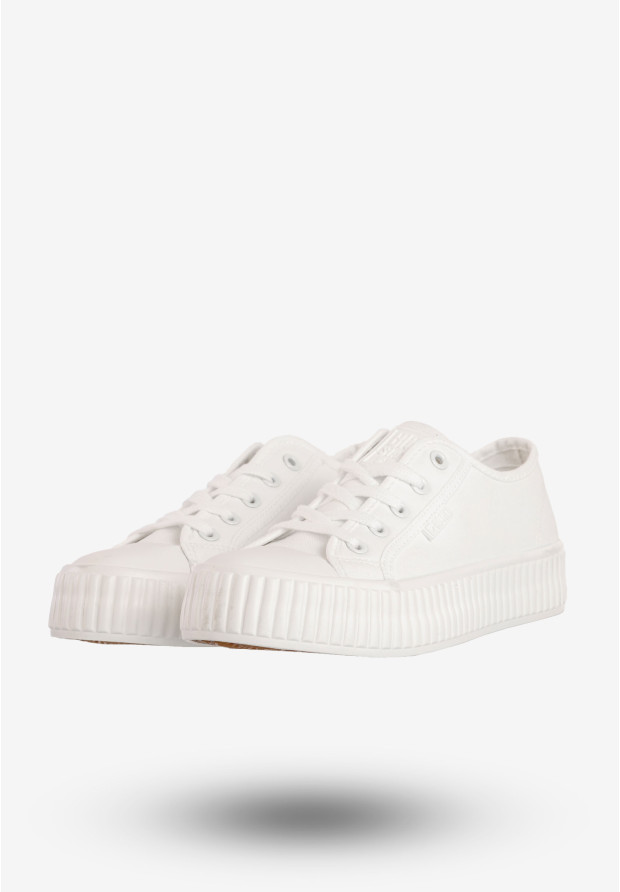 Trampki Damskie BIG STAR Sportowe Buty Na Platformie Białe RR274776