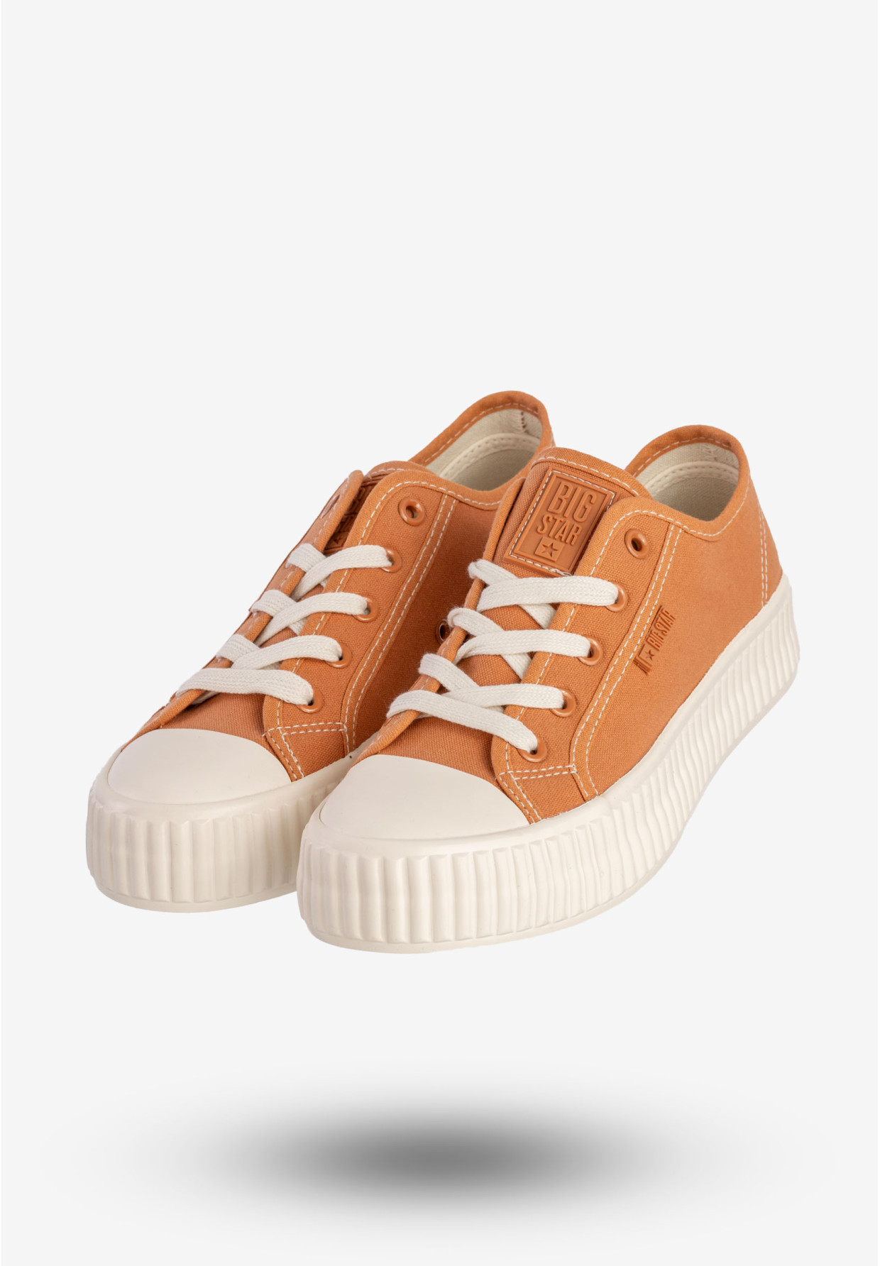 Trampki Damskie BIG STAR Sportowe Buty Na Platformie Pomarańczowe RR274778