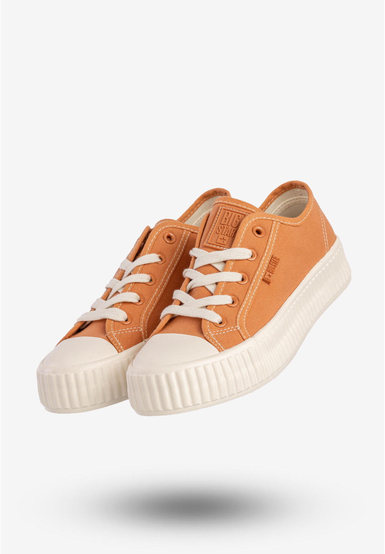 Trampki Damskie BIG STAR Sportowe Buty Na Platformie Pomarańczowe RR274778