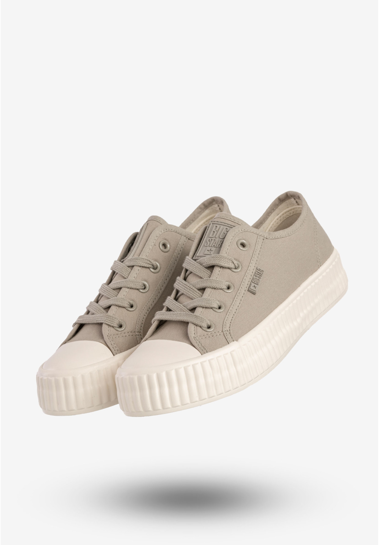Trampki Damskie BIG STAR Sportowe Buty Na Platformie Szare RR274779