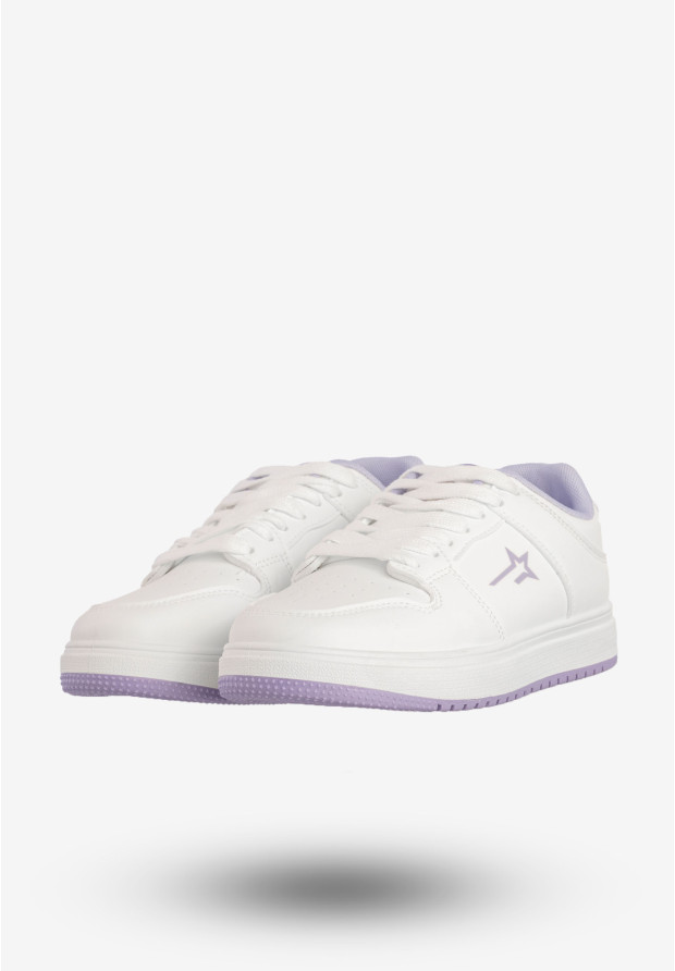 Sneakersy Damskie BIG STAR Sportowe Buty Biało Fioletowe RR274A245
