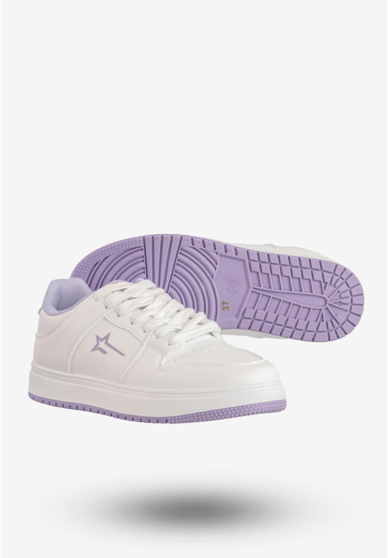 Sneakersy Damskie BIG STAR Sportowe Buty Biało Fioletowe RR274A245