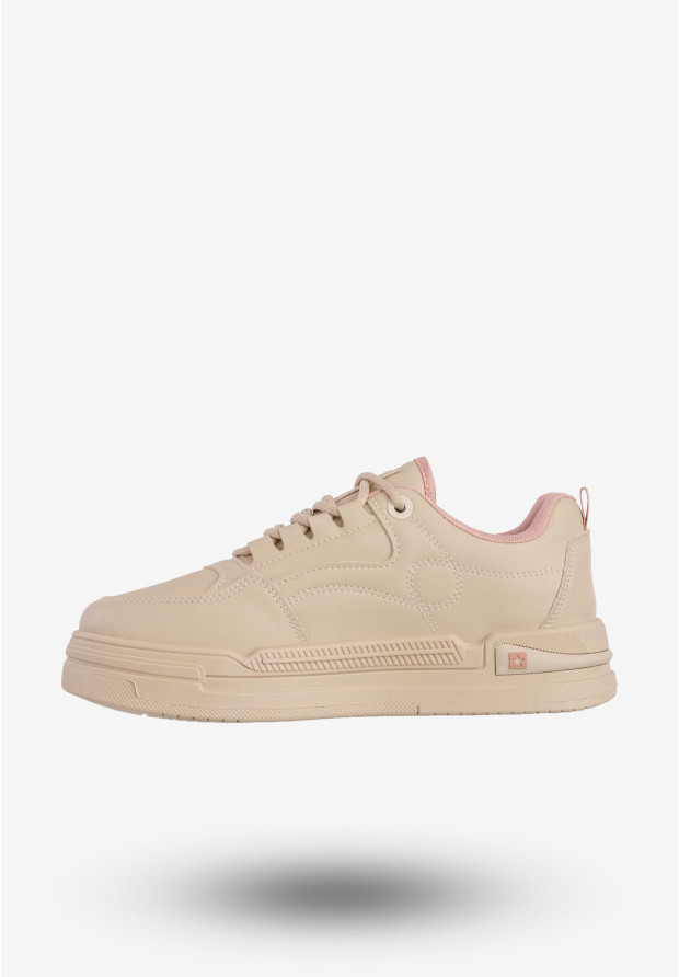 Sneakersy Damskie BIG STAR Sportowe Buty Casual Beżowe RR274A280