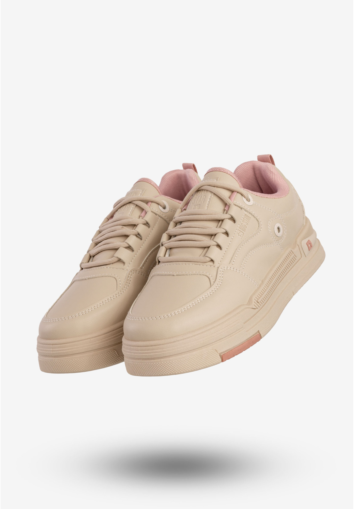 Sneakersy Damskie BIG STAR Sportowe Buty Casual Beżowe RR274A280