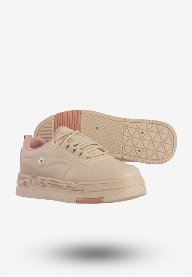 Sneakersy Damskie BIG STAR Sportowe Buty Casual Beżowe RR274A280