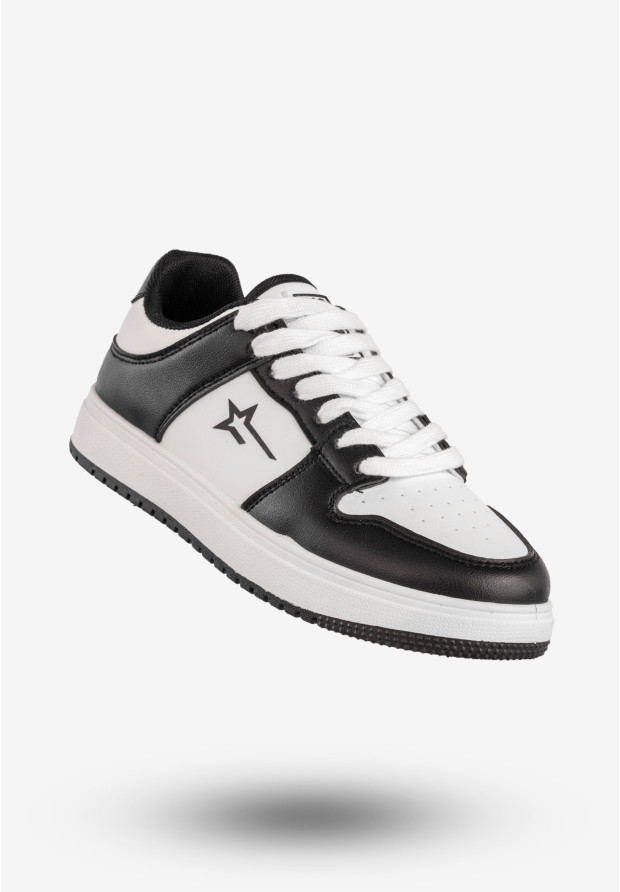 Czarno-białe sneakersy damskie BIG STAR RR274A240