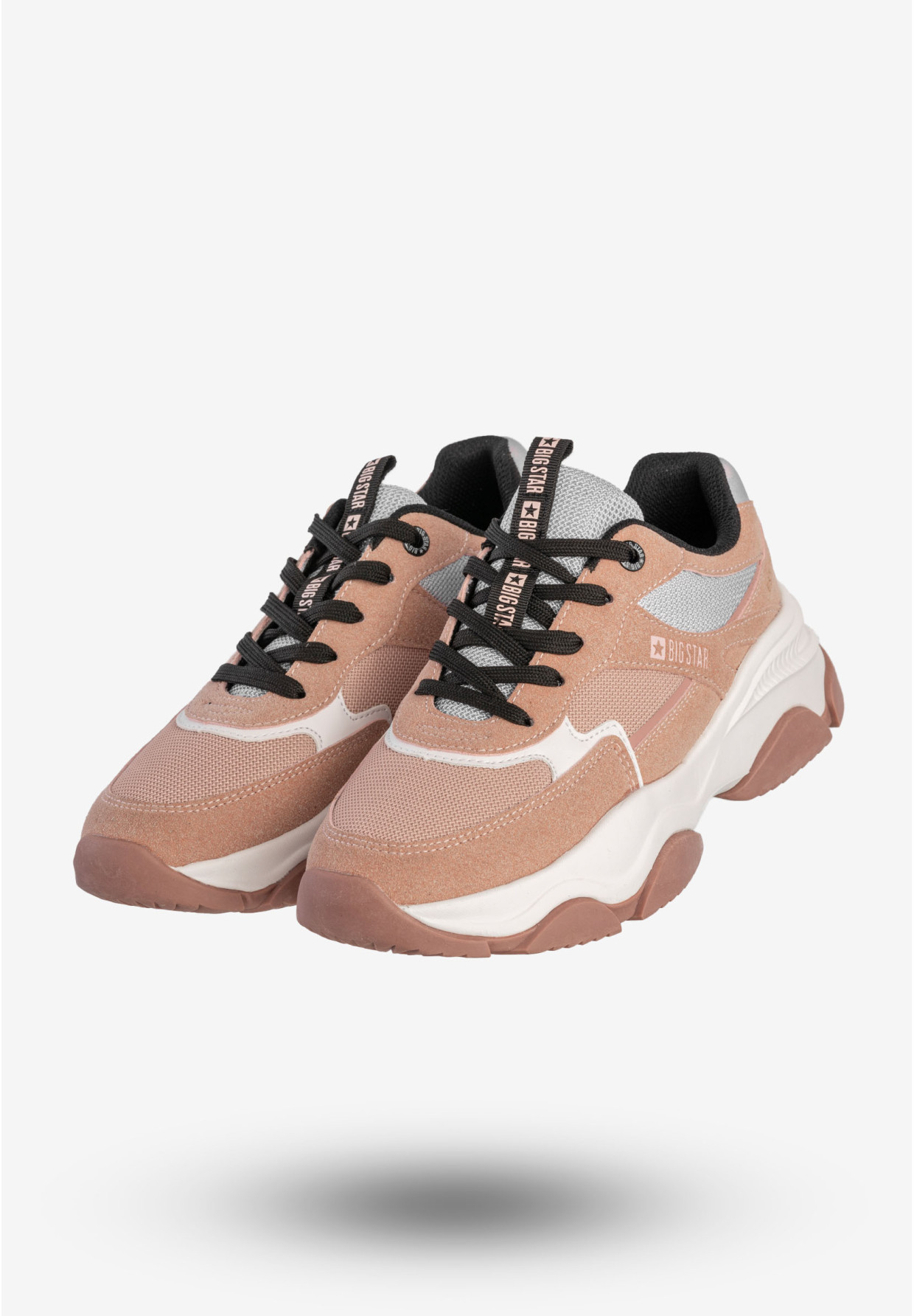 Sneakersy Damskie BIG STAR Sportowe Buty Na Grubej Podeszwie Różowe JJ274577