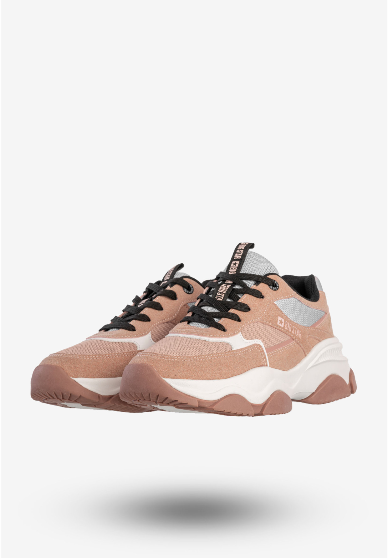 Sneakersy Damskie BIG STAR Sportowe Buty Na Grubej Podeszwie Różowe JJ274577