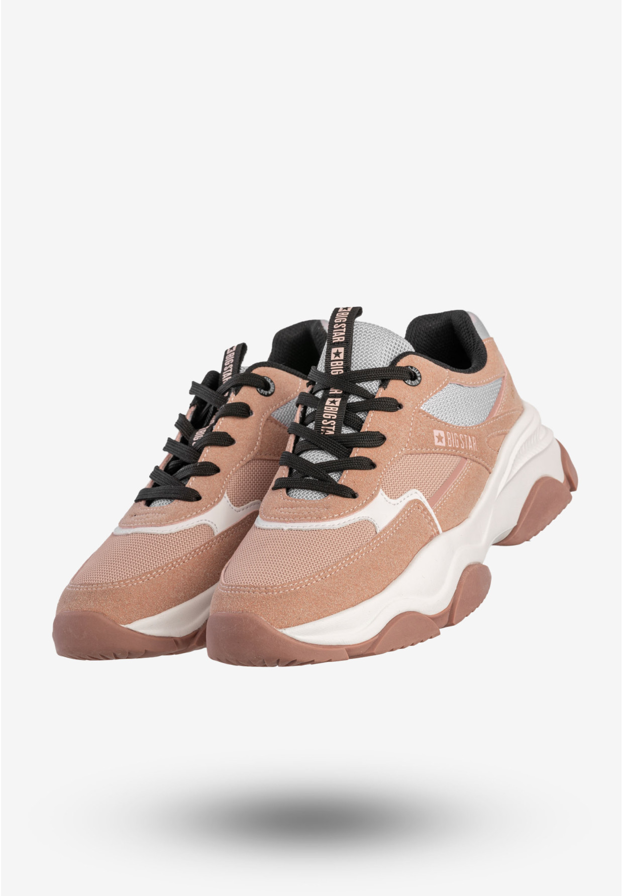 Sneakersy Damskie BIG STAR Sportowe Buty Na Grubej Podeszwie Różowe JJ274577