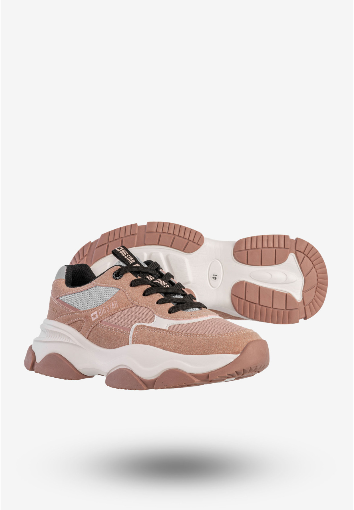 Sneakersy Damskie BIG STAR Sportowe Buty Na Grubej Podeszwie Różowe JJ274577
