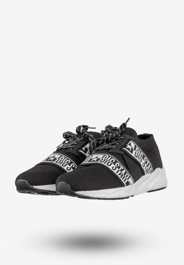 Sneakersy Damskie BIG STAR Sportowe Buty Wsuwane Czarne HH274359