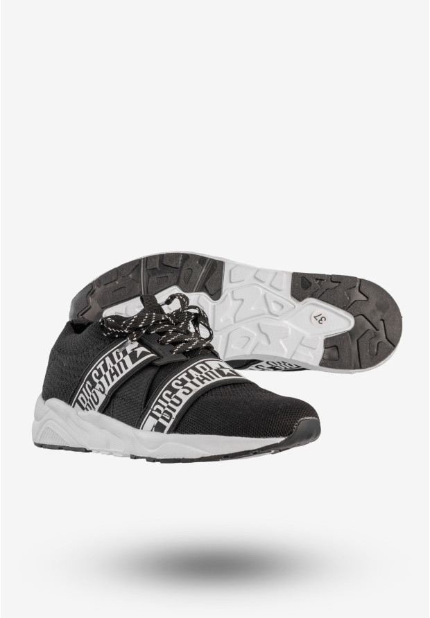 Sneakersy Damskie BIG STAR Sportowe Buty Wsuwane Czarne HH274359