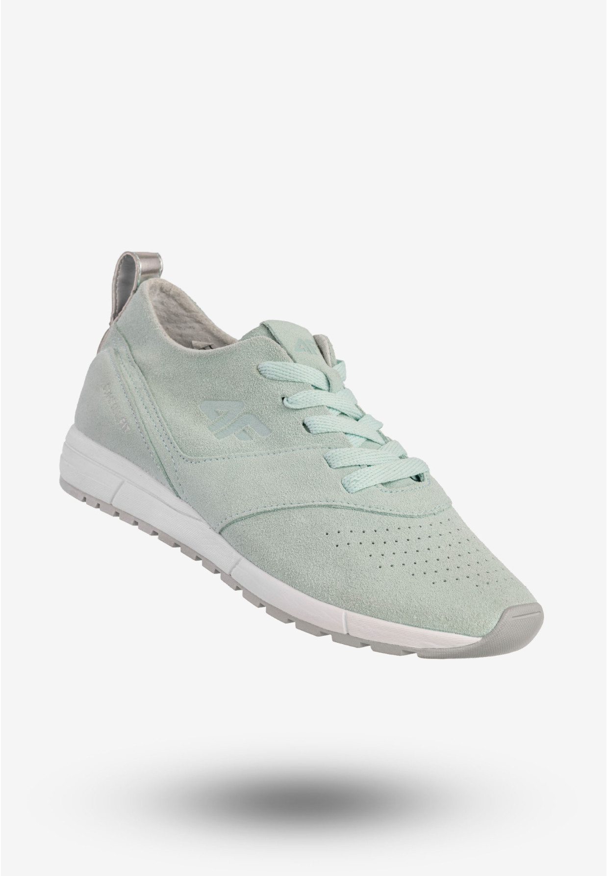 Sneakersy Damskie 4F Skórzane Sportowe Buty Miętowe D4L19-OBDL201