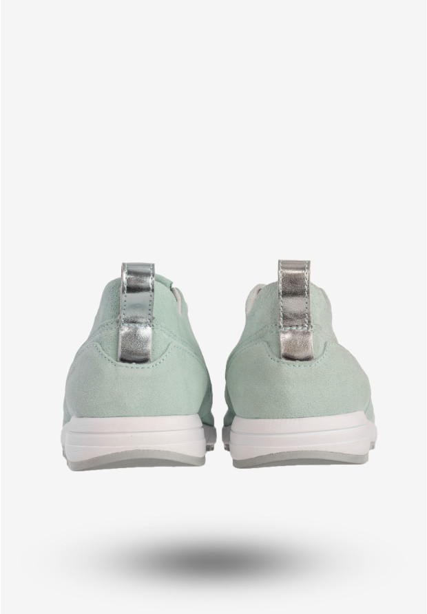 Sneakersy Damskie 4F Skórzane Sportowe Buty Miętowe D4L19-OBDL201