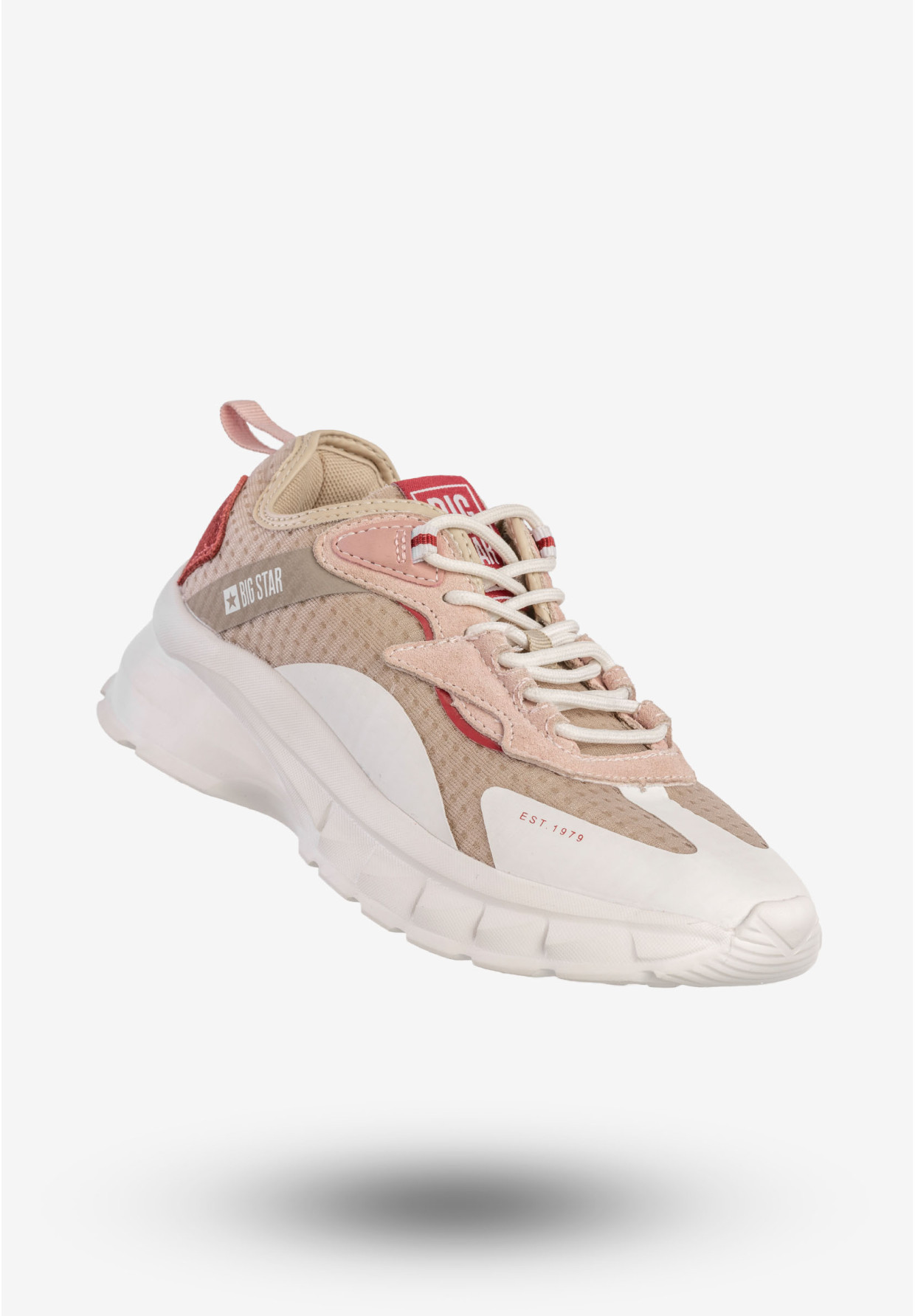 Sneakersy Damskie BIG STAR Sportowe Buty Do Biegania Beżowe KK274055