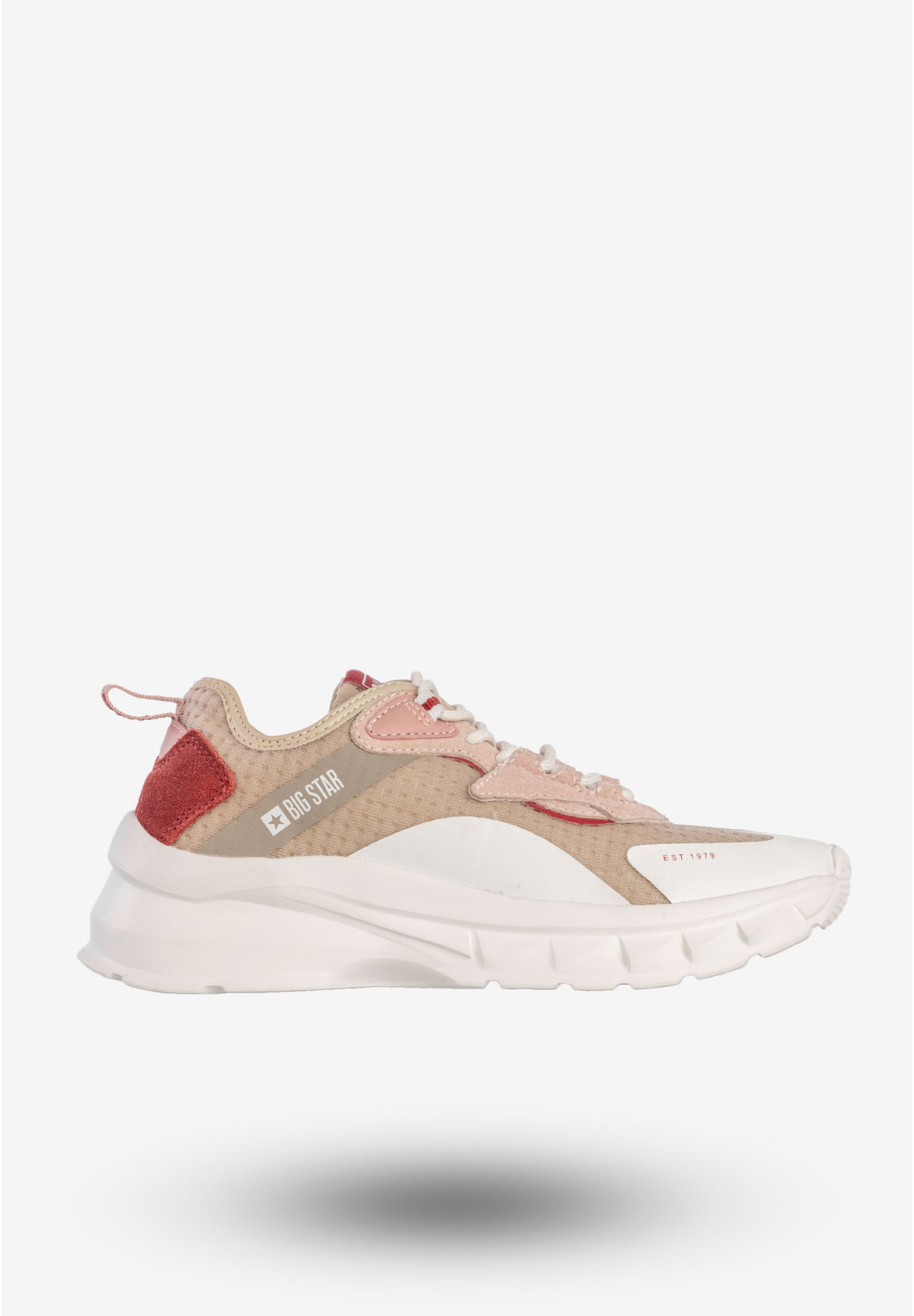 Sneakersy Damskie BIG STAR Sportowe Buty Do Biegania Beżowe KK274055