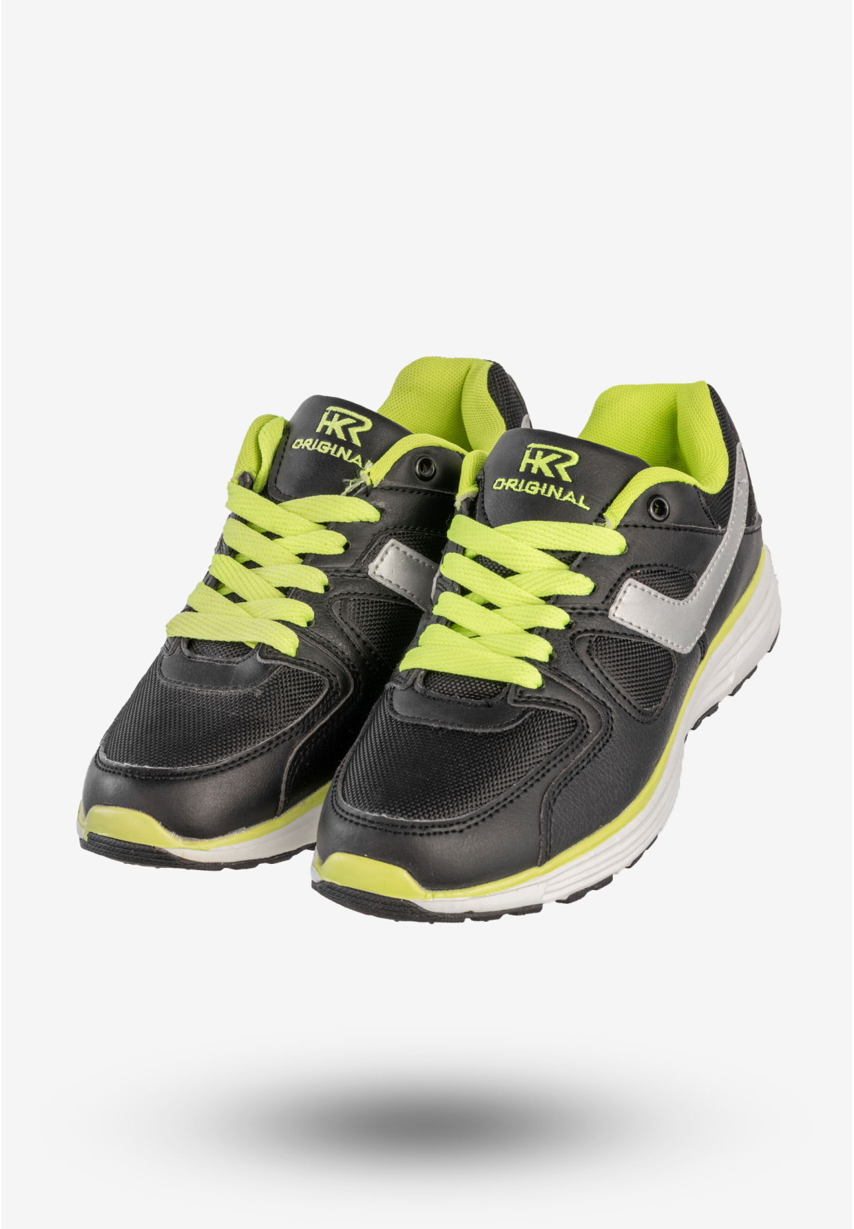 Sneakersy Damskie Ekoskóra Sportowe Buty Klasyczne Czarne HKR 7A-HG14143