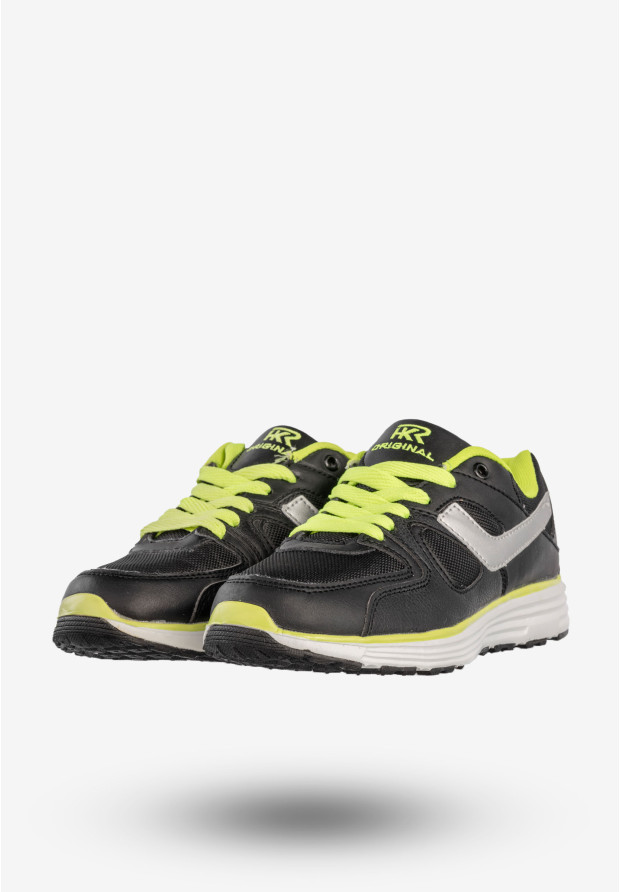 Sneakersy Damskie Ekoskóra Sportowe Buty Klasyczne Czarne HKR 7A-HG14143